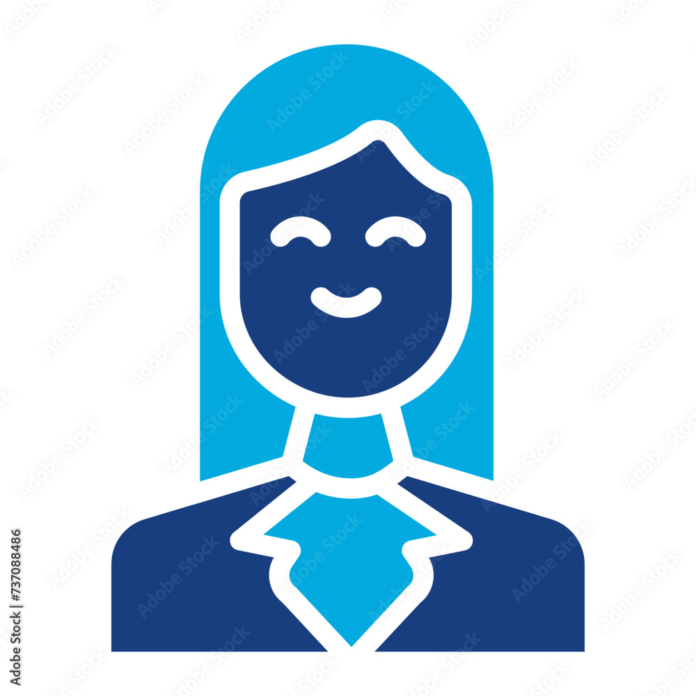 Assistant Woman icon vector image. Can be used for Crime Investigation. Assistant Woman icon vector image. Can be used for Crime Investigation.