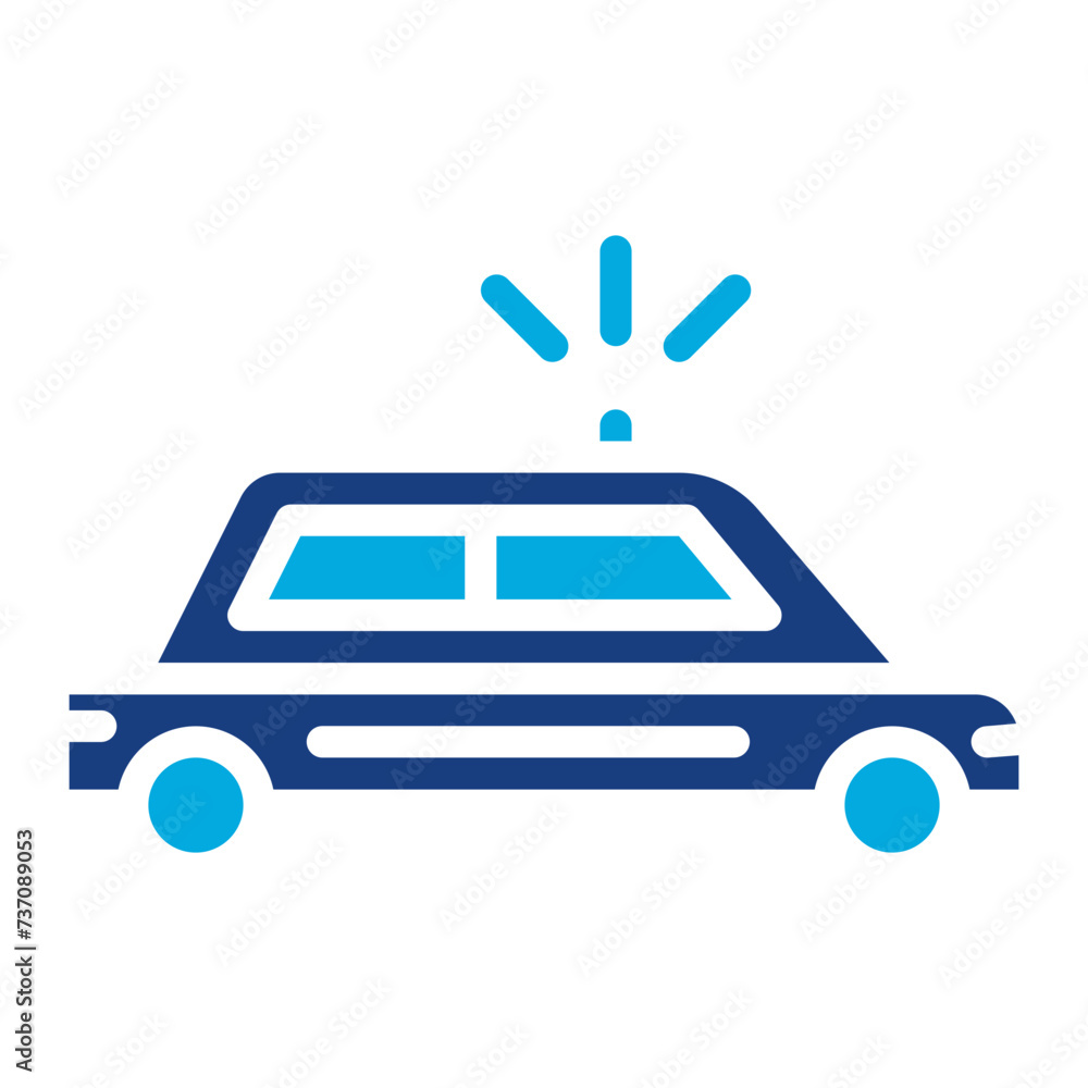 Police Car icon vector image. Can be used for Crime Investigation.