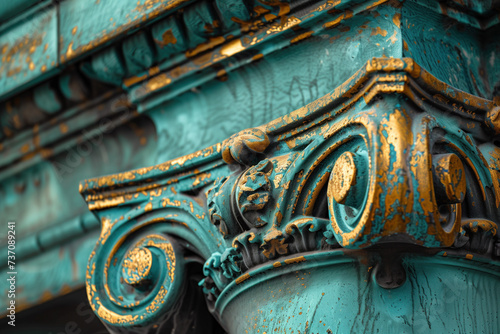 Foto Detail of a classical column
