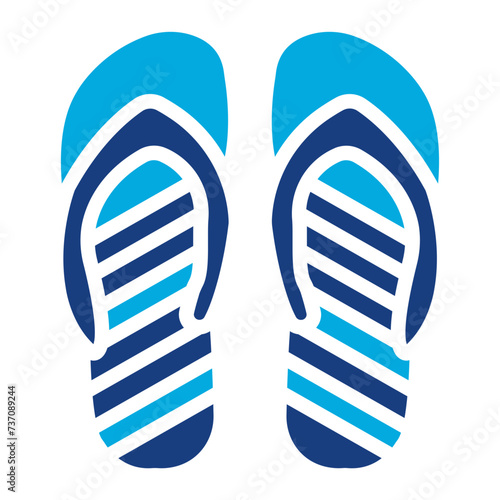 Flip Flop icon vector image. Can be used for Water Park. © SAMDesigning
