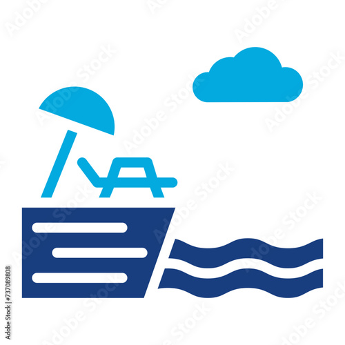 Coast icon vector image. Can be used for Geography.