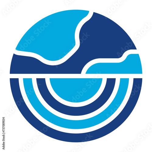 Earth Layers icon vector image. Can be used for Geography.