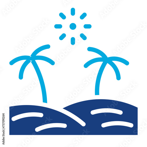 Oasis icon vector image. Can be used for Geography.