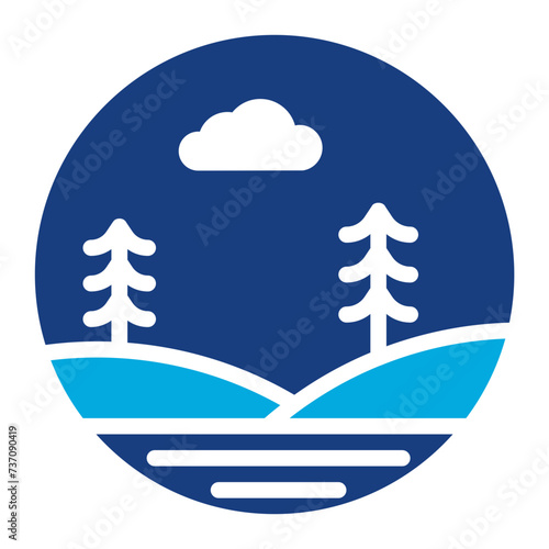 Tundra icon vector image. Can be used for Geography.