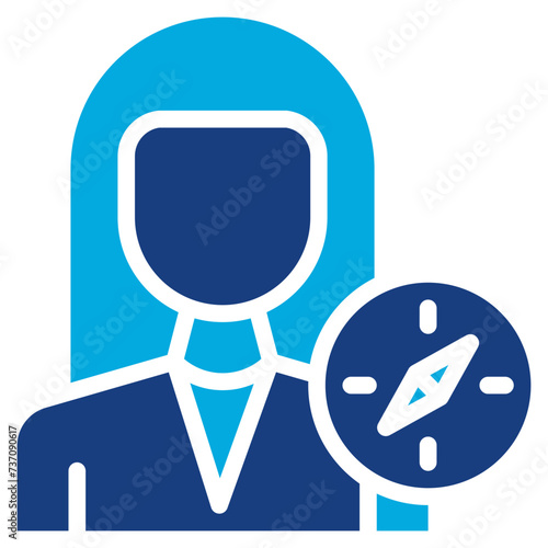 Antiquarian Woman icon vector image. Can be used for Archeology.