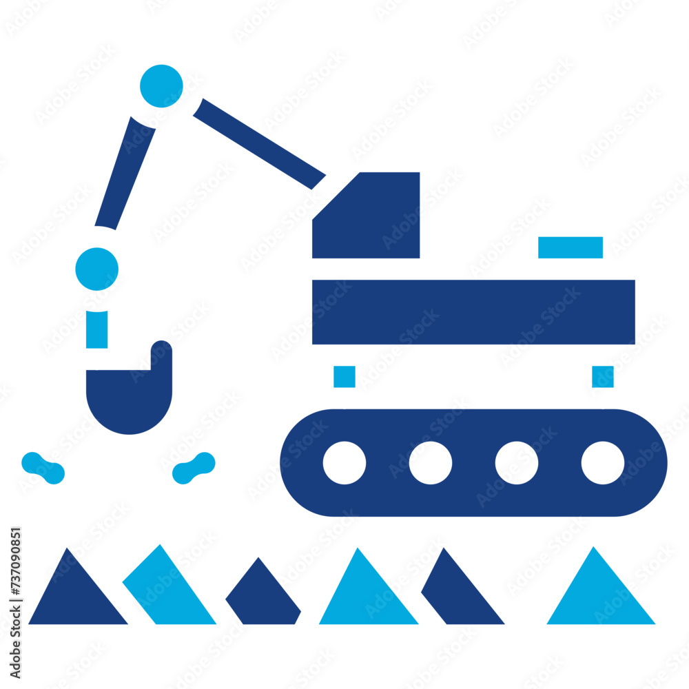 Excavation icon vector image. Can be used for Archeology. Excavation icon vector image. Can be used for Archeology.