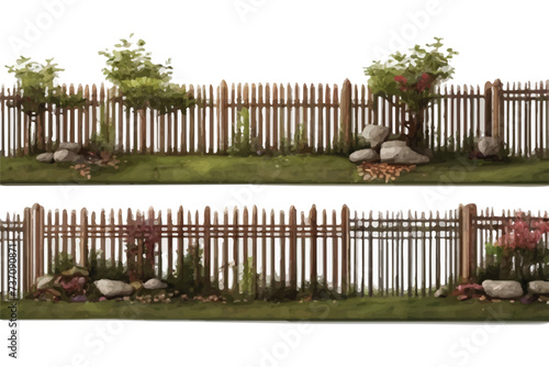 Flower and Plants Outdoor 3D Rendering photo