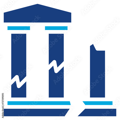 Ruins icon vector image. Can be used for Archeology.