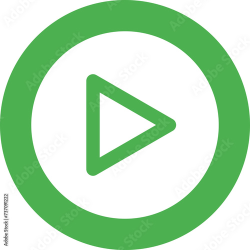 Free Download Play Flat Circle Icon - GFXLoad