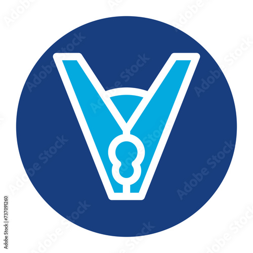 Clothespin icon vector image. Can be used for Laundry.