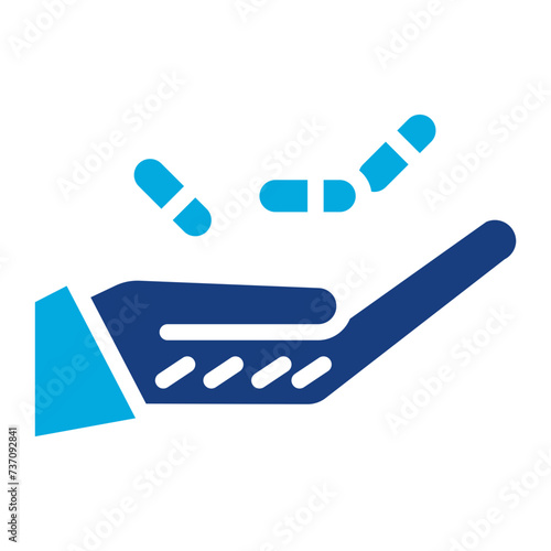 Medication Taking Assistance icon vector image. Can be used for Home Services.