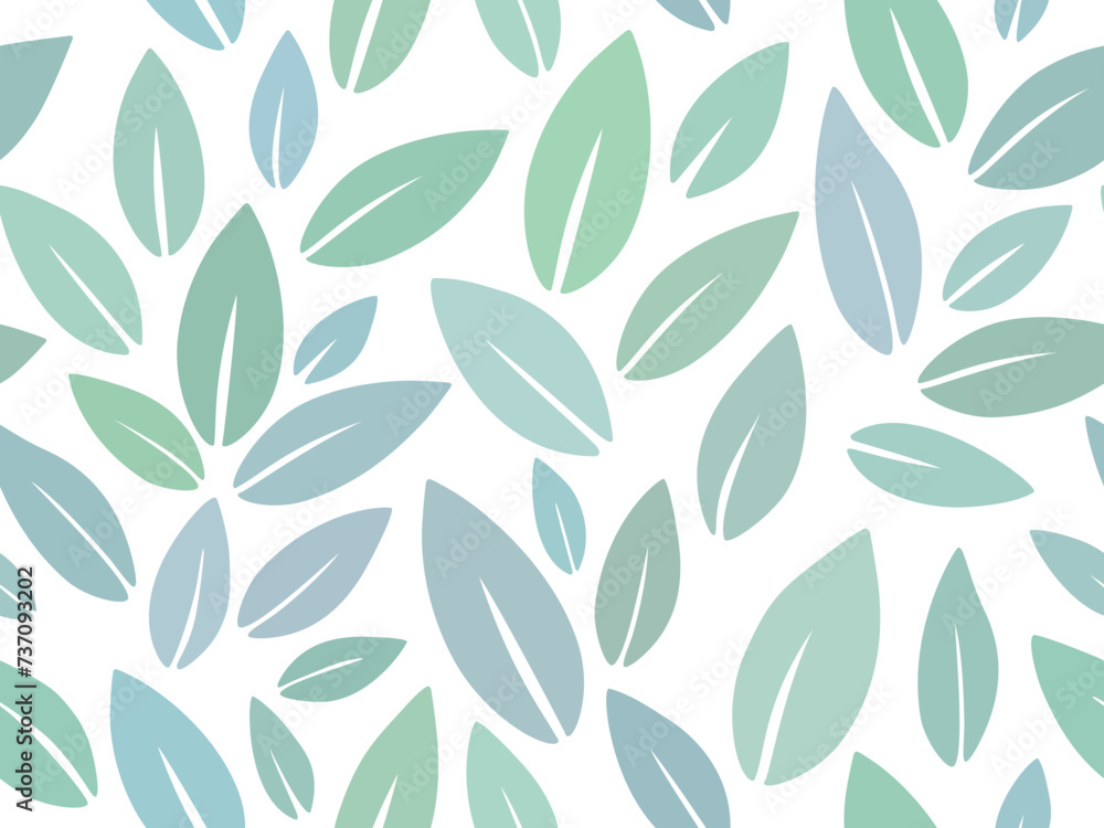 Tender leaves seamless pattern vector Tender leaves seamless pattern vector
