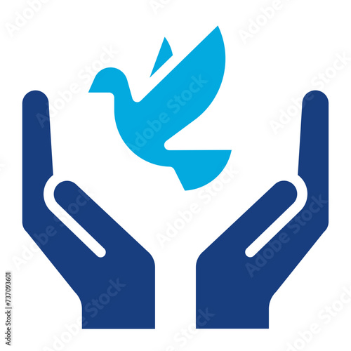 Freedom icon vector image. Can be used for Human Rights.