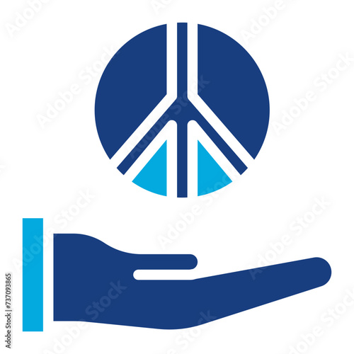 Pacifism icon vector image. Can be used for Human Rights. photo