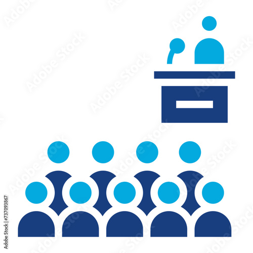 Public Speaking icon vector image. Can be used for Human Rights.