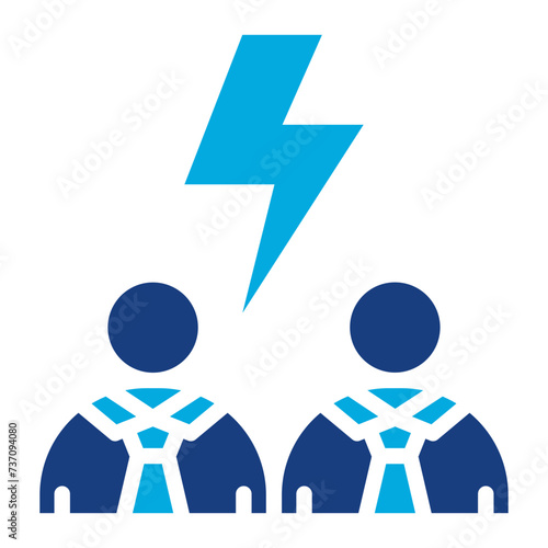 Altercation icon vector image. Can be used for Human Resource.