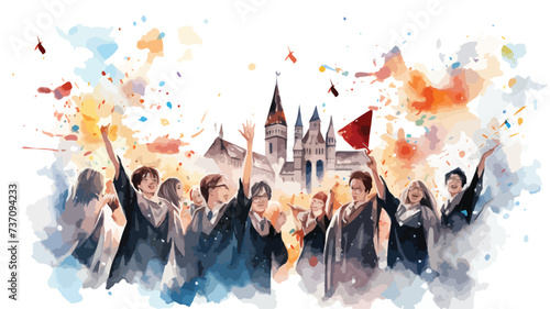 Poster banner: Back to the School of Magic. © Vector