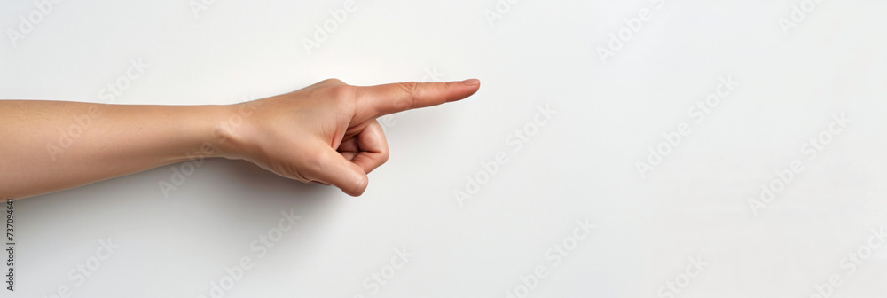 Hand finger pointing isolated on white background Hand finger pointing isolated on white background