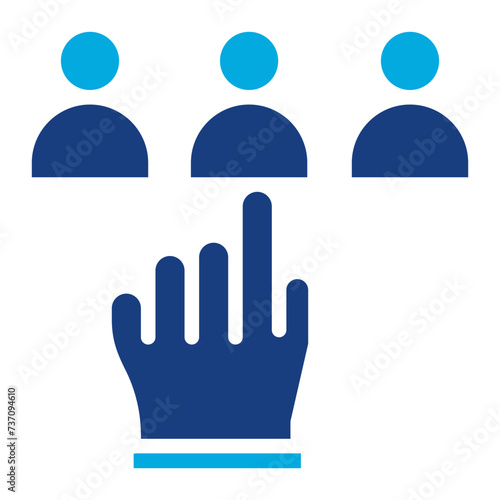 Selection icon vector image. Can be used for Human Resource.