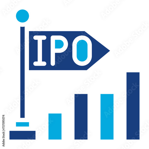 Initial Public Offer icon vector image. Can be used for Product Management.