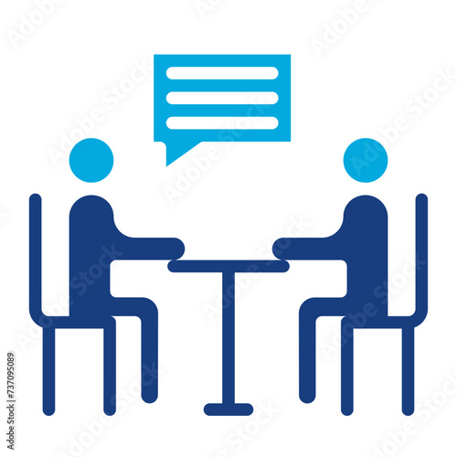 Interview icon vector image. Can be used for Product Management.