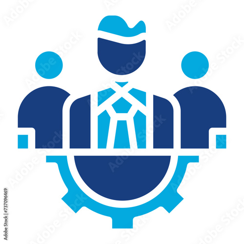 Employee Productivity icon vector image. Can be used for Staff Management.
