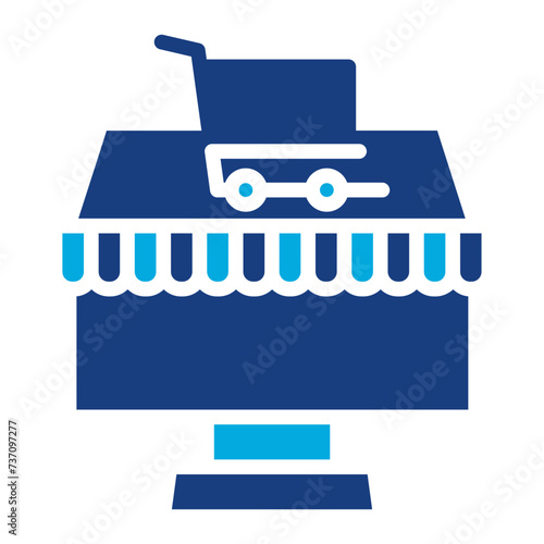 Shop icon vector image. Can be used for Online Store.