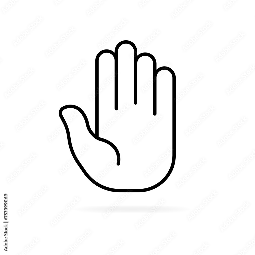 Palm icon. Linear style. Vector icon Palm icon. Linear style. Vector icon
