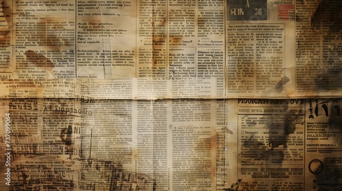 Newspaper paper grunge vintage old aged texture background 
