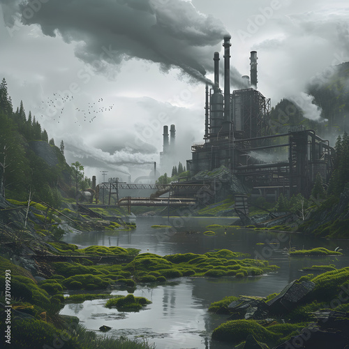 the contrast between natural beauty and industrial impacts.  © Social Material