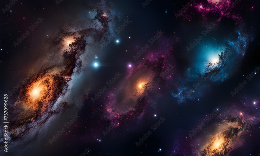 Fototapeta premium space nebula. generative ia