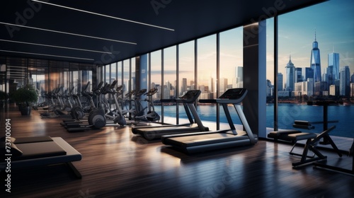 Modern Urban Gym Interior with State