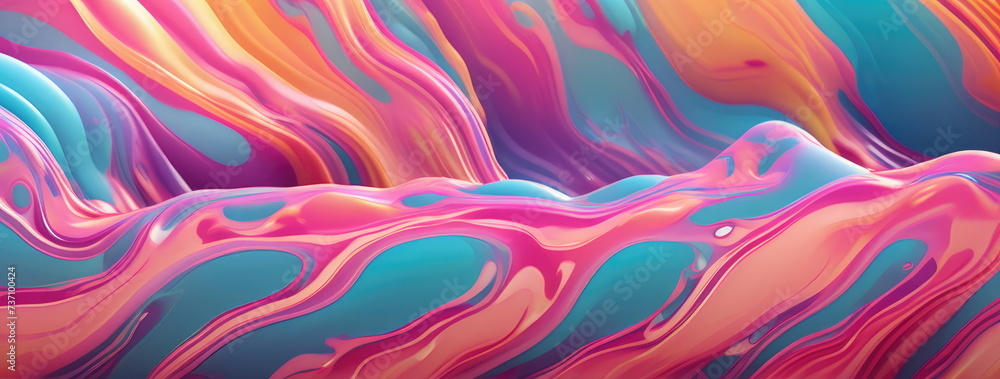 Obraz premium Surreal Fluidity with Floating Spheres