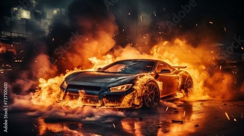 Supercar fire