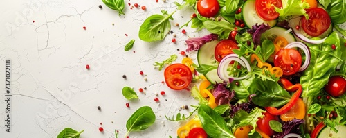 background vegetable salad closeup with space for text.