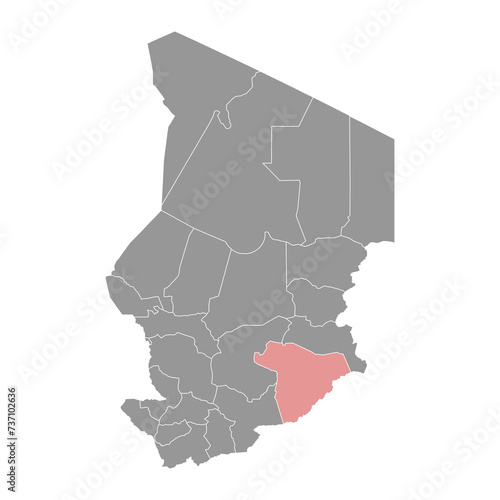 Salamat Region map, administrative division of Chad. Vector illustration. photo