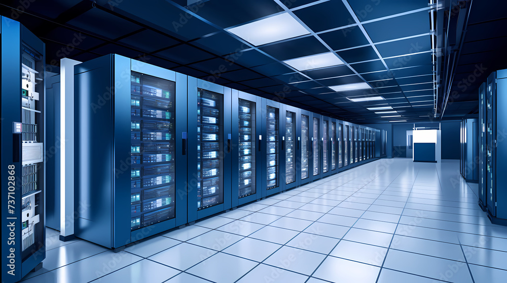 Obraz premium Data center server room