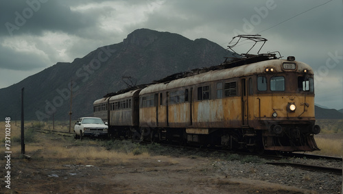 old train on the railway