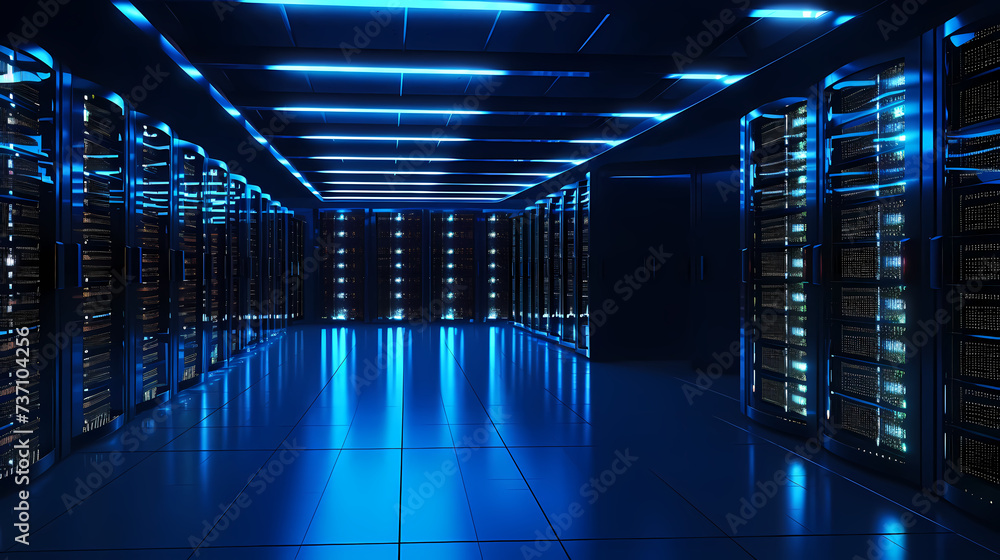 Data center server room Data center server room