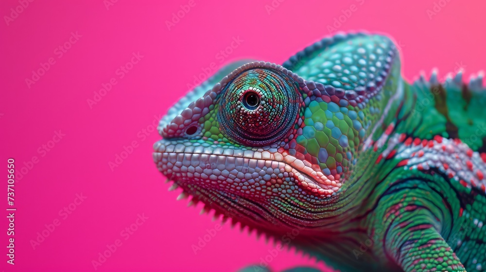 Naklejka premium chameleon close up.