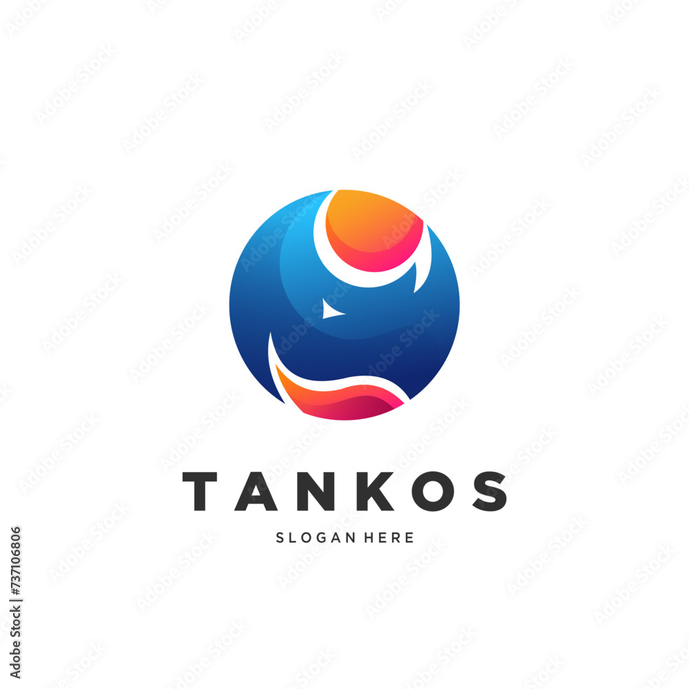 Rhino logo colorful gradient style Rhino logo colorful gradient style