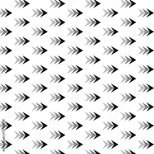 abstract seamless repeatable black grey arrow pattern.