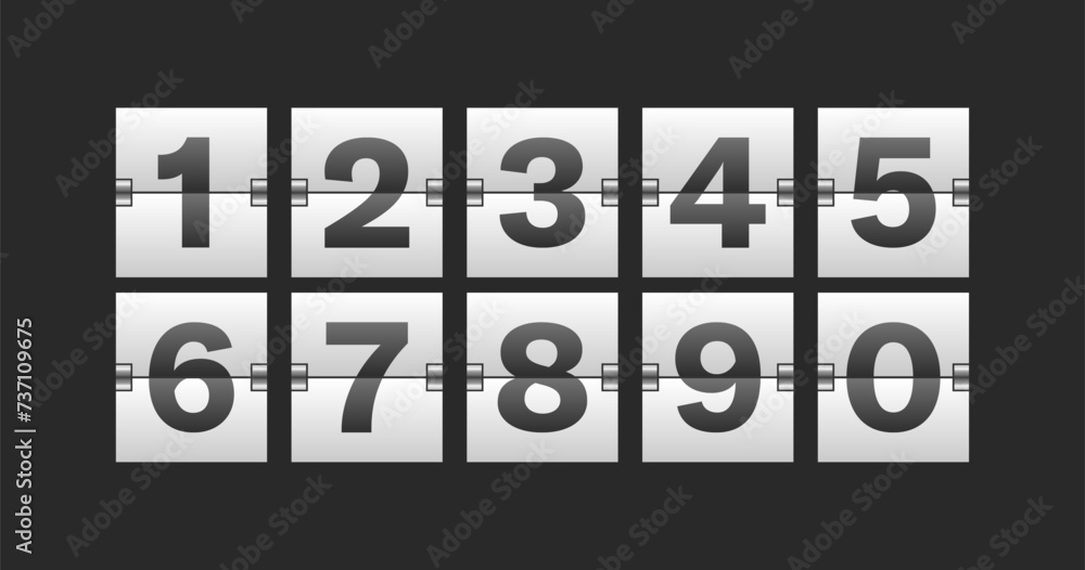 Numbers table icons. Flat style. Vector icons Numbers table icons. Flat style. Vector icons