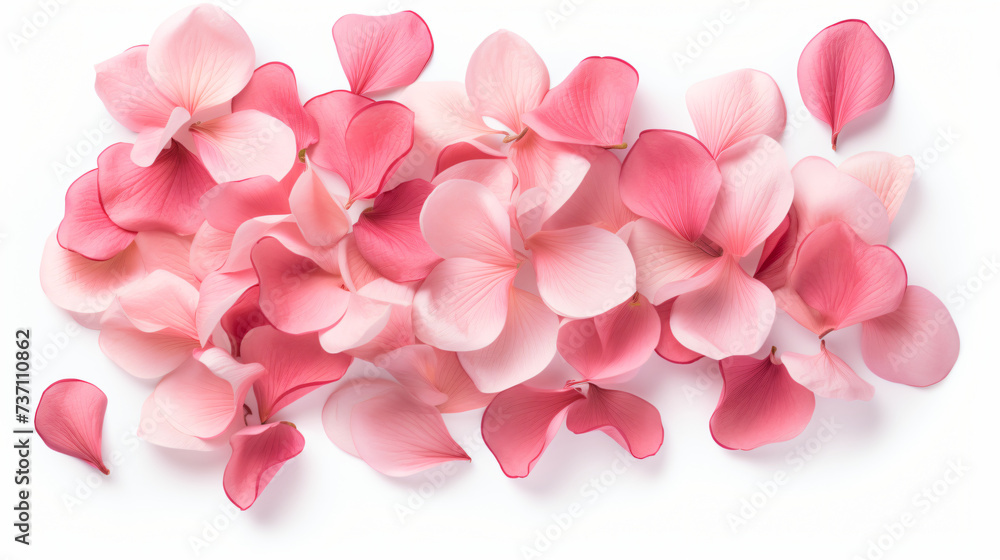 A bunch of pink petals