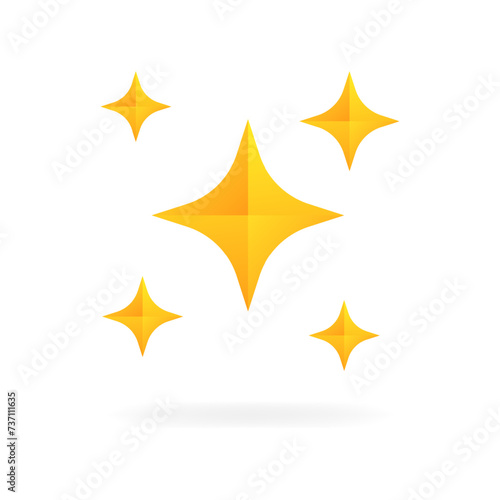 Star icon set. Star icons. Flat style. Vector icons