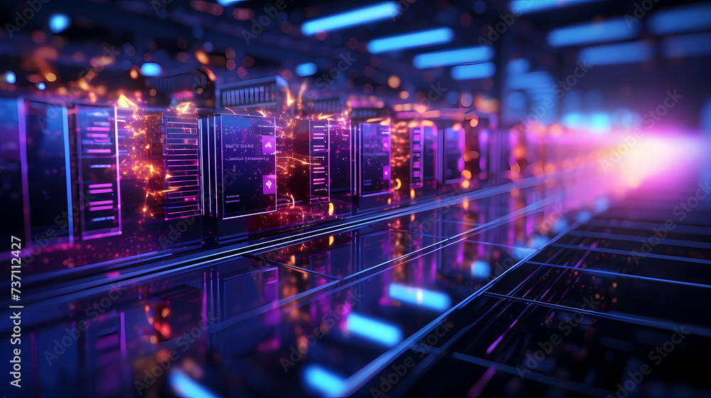 Fototapeta premium Data center security, the key to protecting digital assets