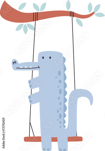 Crocodile On Swing
