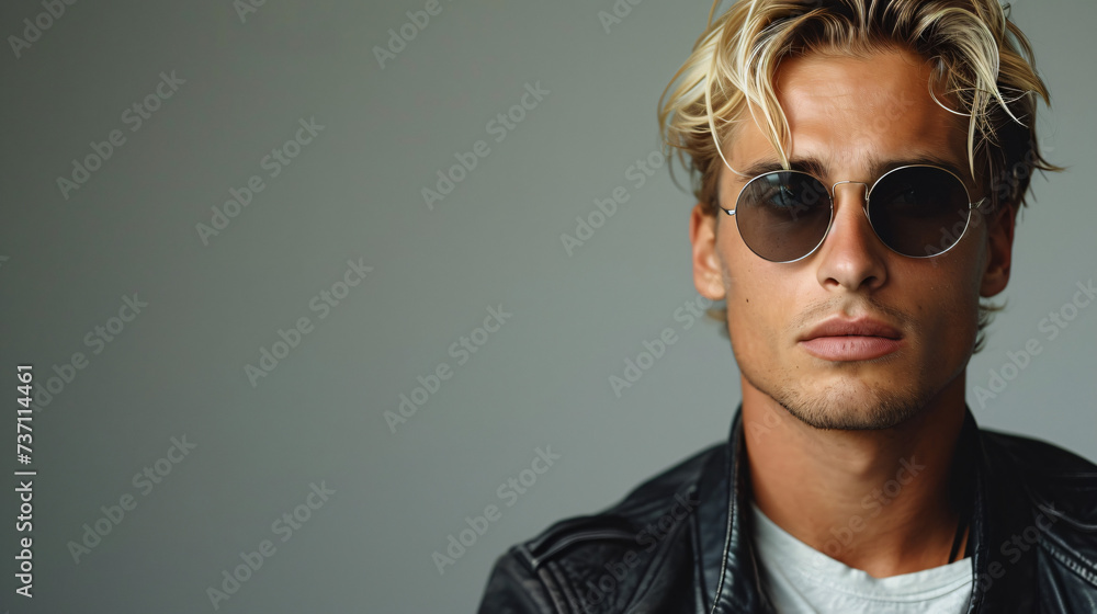 portrait of a handsome guy wearing sunglasses. portrait of a handsome guy wearing sunglasses.