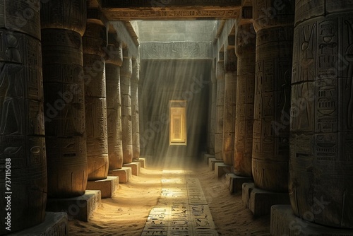 Egyptian Temple Ruins A Glimpse into Ancient History Generative AI