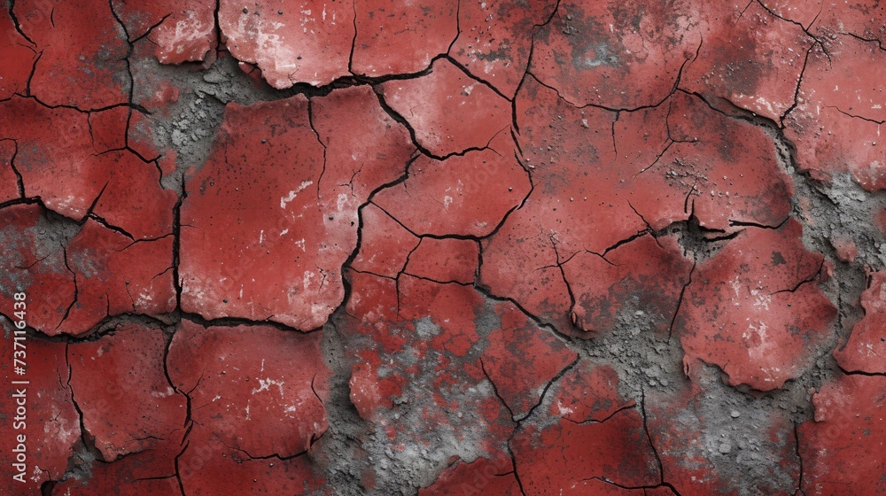 Red Cracked Concrete A Monthly Event for Trendy Interior Design Generative AI Red Cracked Concrete A Monthly Event for Trendy Interior Design Generative AI